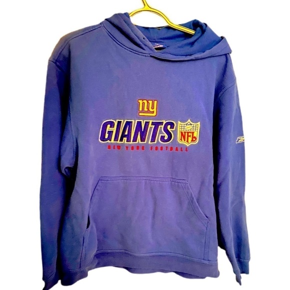 Vintage Reebok - New York Giants - NFL Hooded Sweatshirt - Size Medium - Picture 1 of 7
